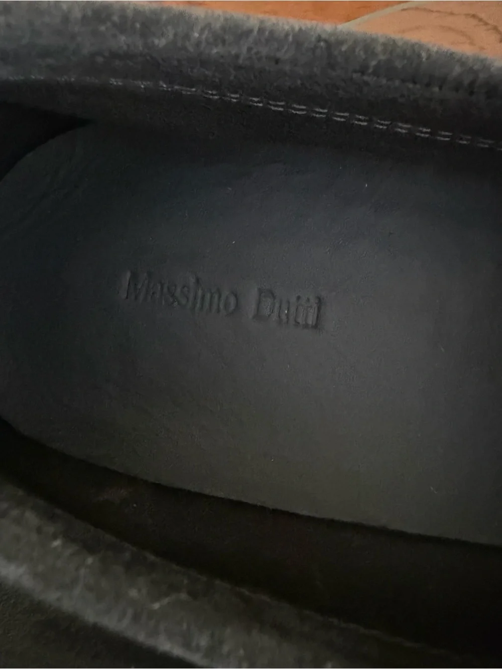 Massimo Dutti Grey Split Suede Leather Loafers - Size US 9